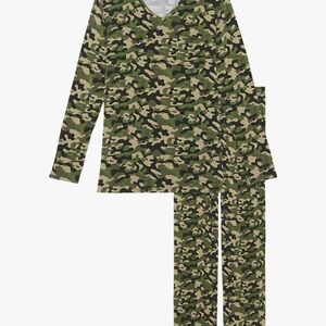 Posh Peanut Cadet Camouflage Print SHORT SLEEVE Pajama Set